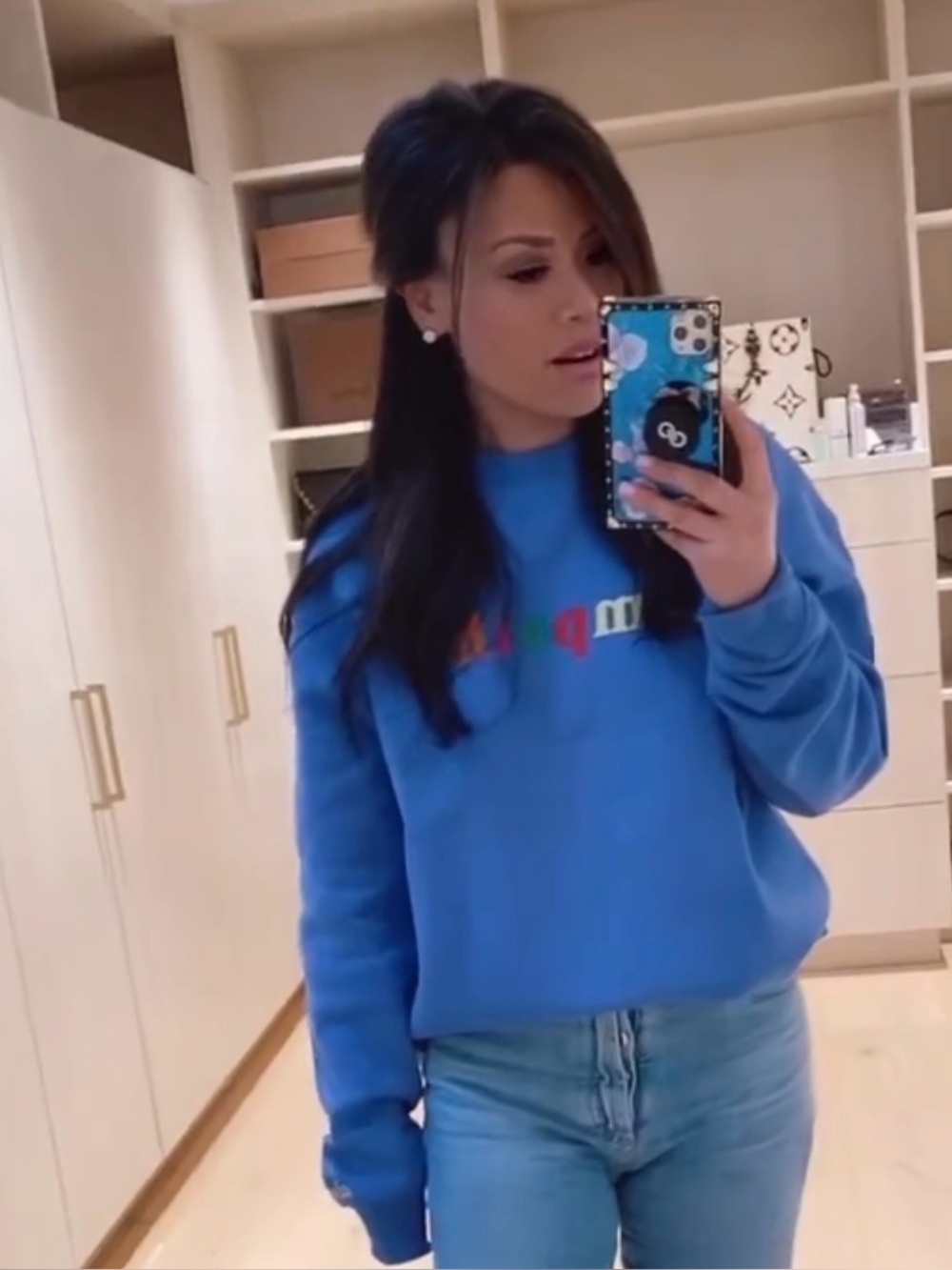 Mayfair Group - Empathy Embroidered Blue Crewneck Sweatshirt